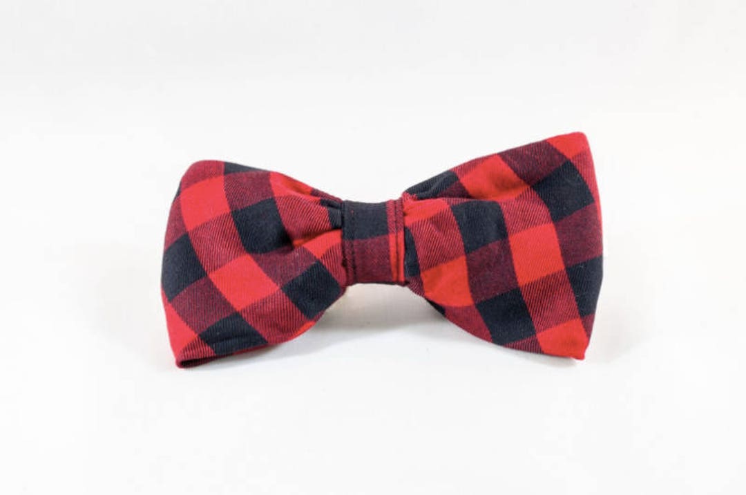 Classic Buffalo Check Plaid Dog Bow Tie Holiday Dog Bow Tie - Etsy