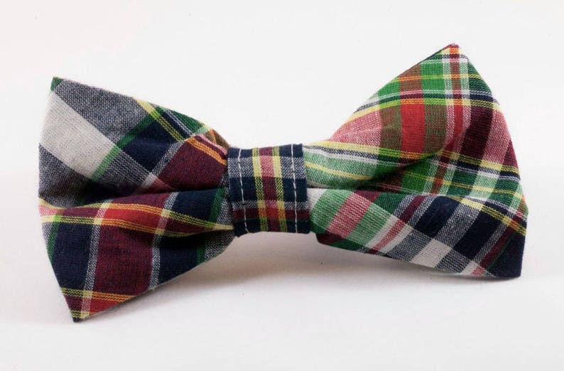 Outer Banks Madras Bow Tie Dog Collar Etsy