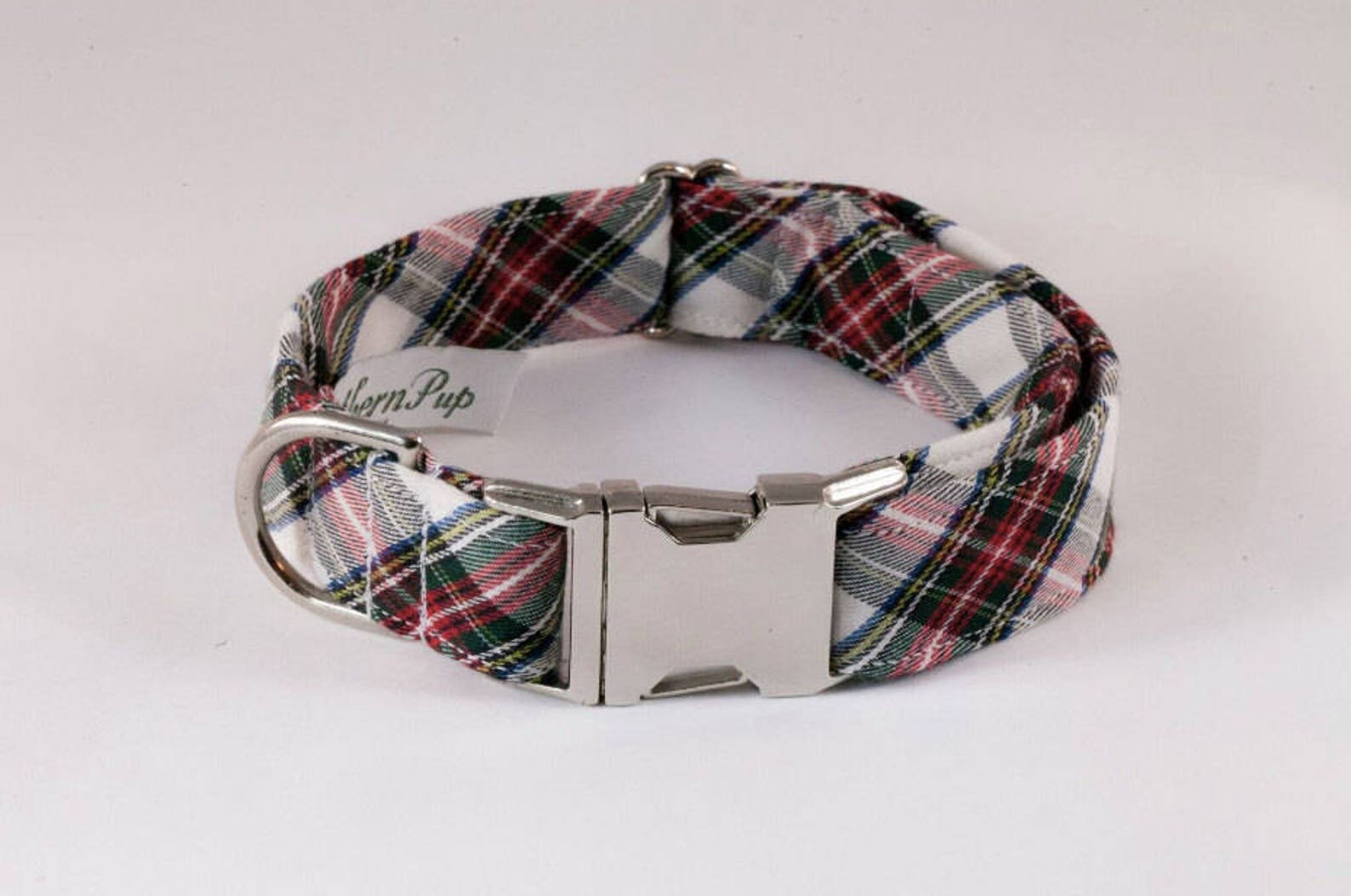 Tartan Plaid Bow Tie Dog Collar Holiday Dog Collar Bowtie Etsy
