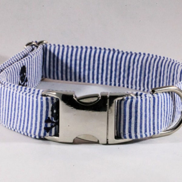 Navy Blue Dog Collar Etsy