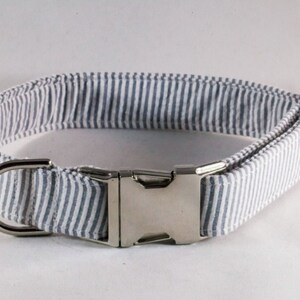 seersucker bow tie dog collar