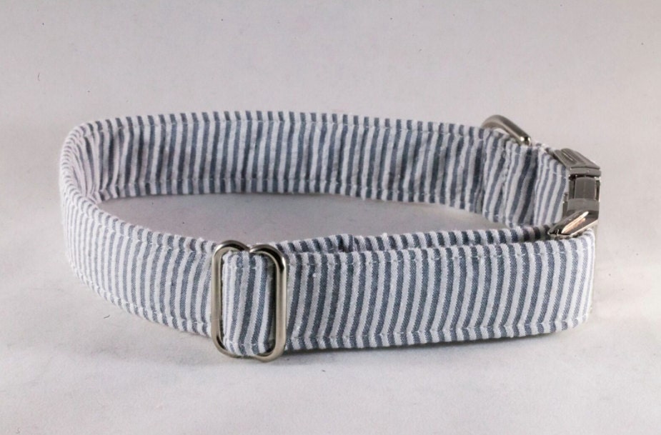 seersucker bow tie dog collar