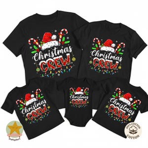 Christmas Crew Matching Family Shirts, Family Christmas Shirts,  Holiday Pajama Party Tees, Family Xmas Outfits