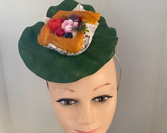 French Fruit Croissant on Lily Pad