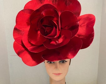 Metallic Extra Large Single Rose Fascinator