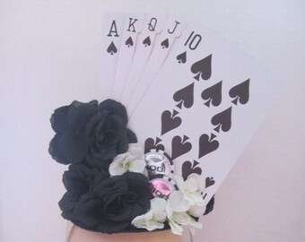 Polker Royal Flush Jumbo Card Fascinator