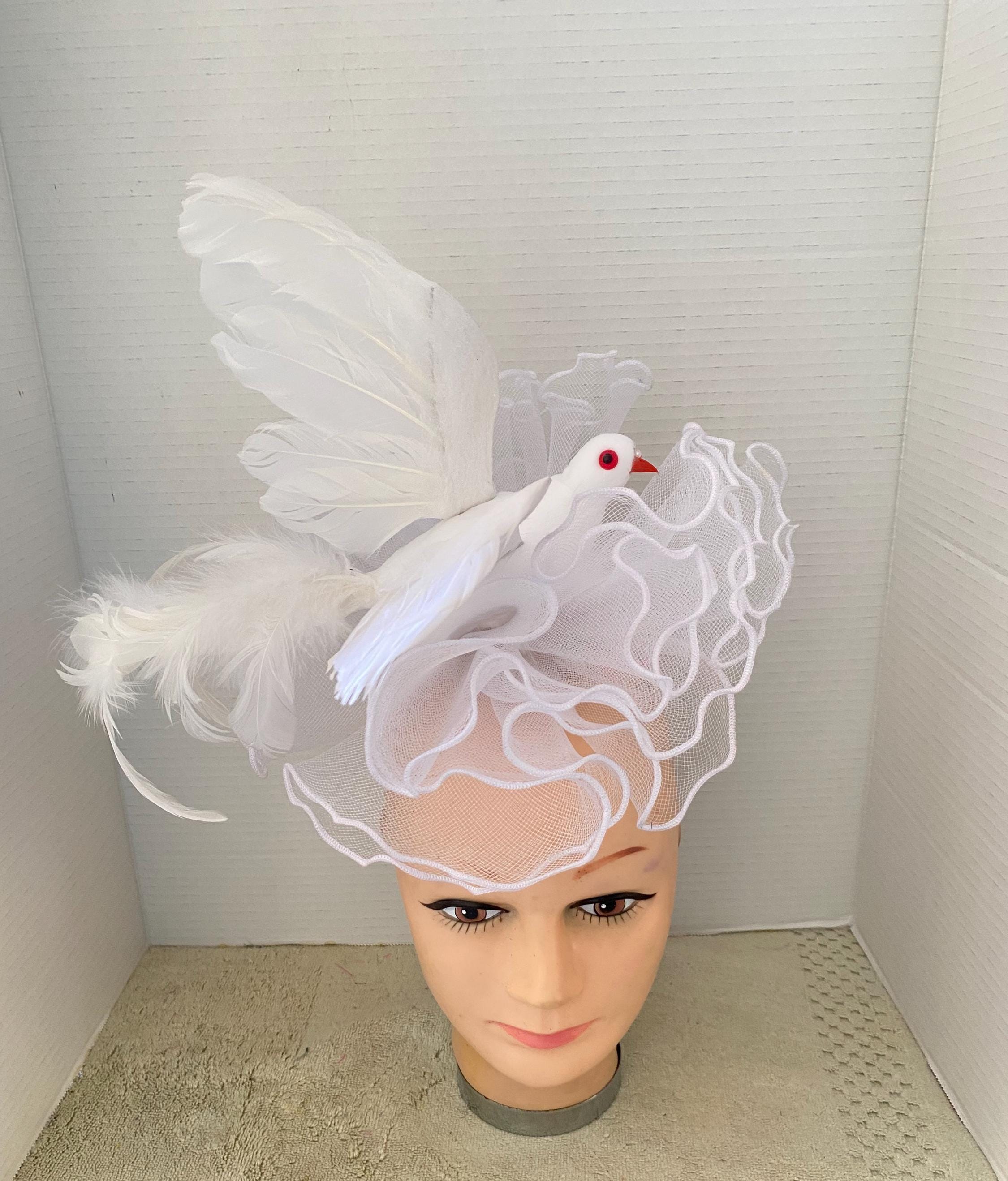 White Dove Resting in a Cloud of Ruffles - Etsy