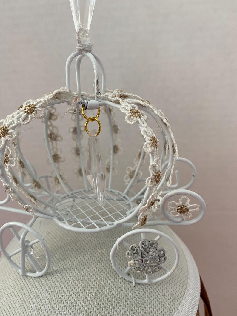 White And Gold Cinderella Carriage Fascinator Etsy white-and-gold-cinderella-carriage-fascinator-etsy