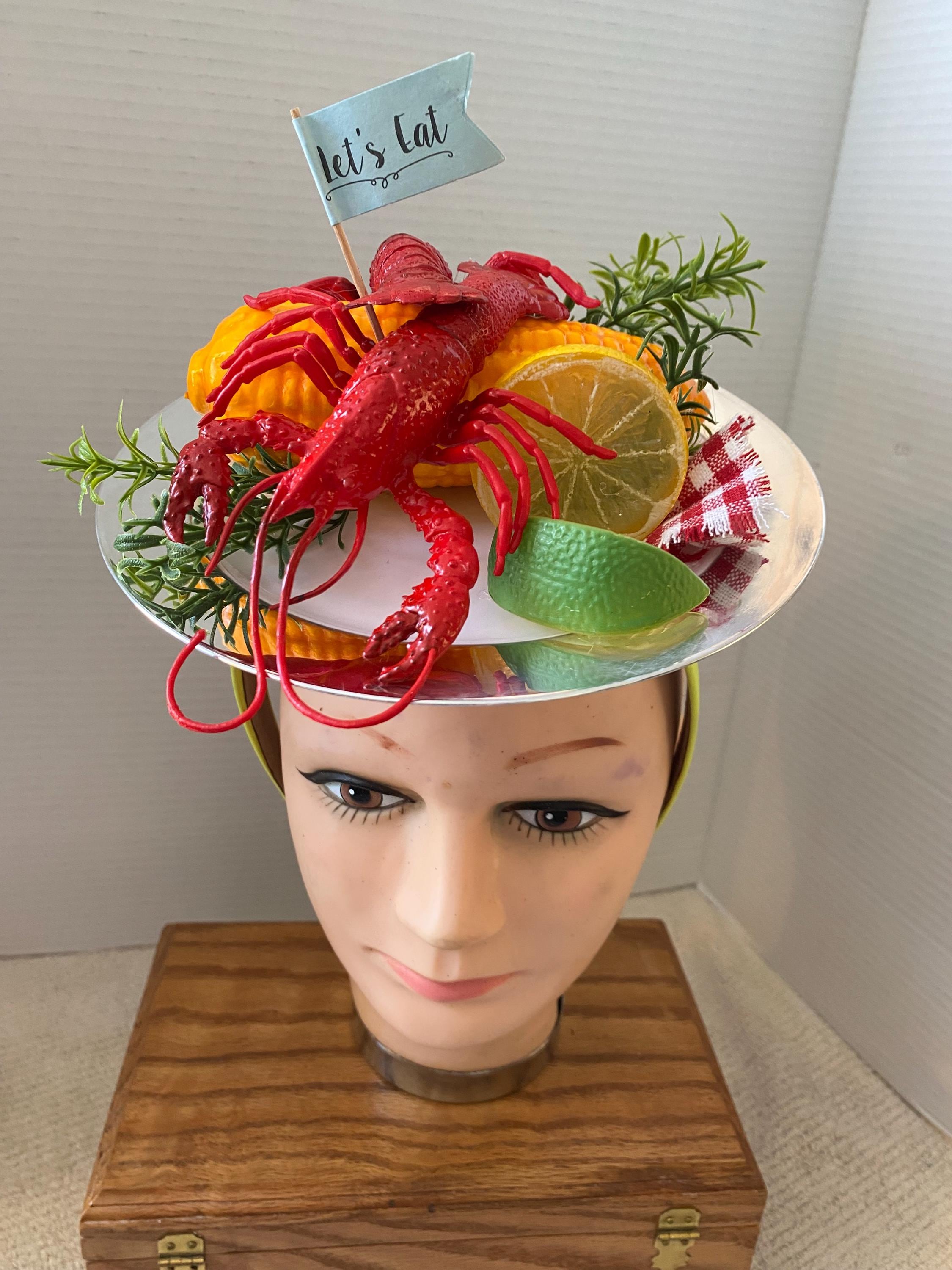Colorful Lobster Fascinator Fun Statement Hat Lobster Fascinator - Etsy main image 4