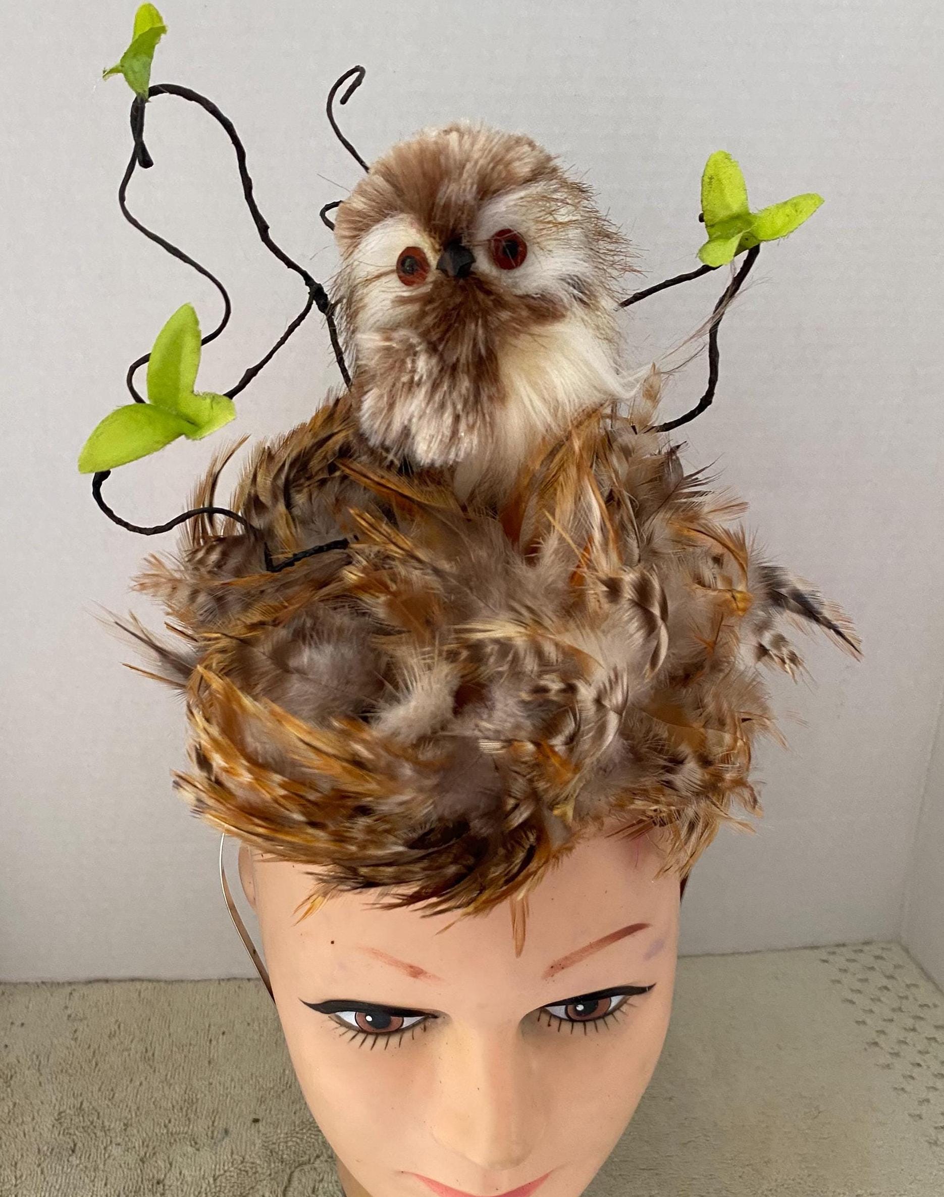 Fluffy Brown & White Wise Owl