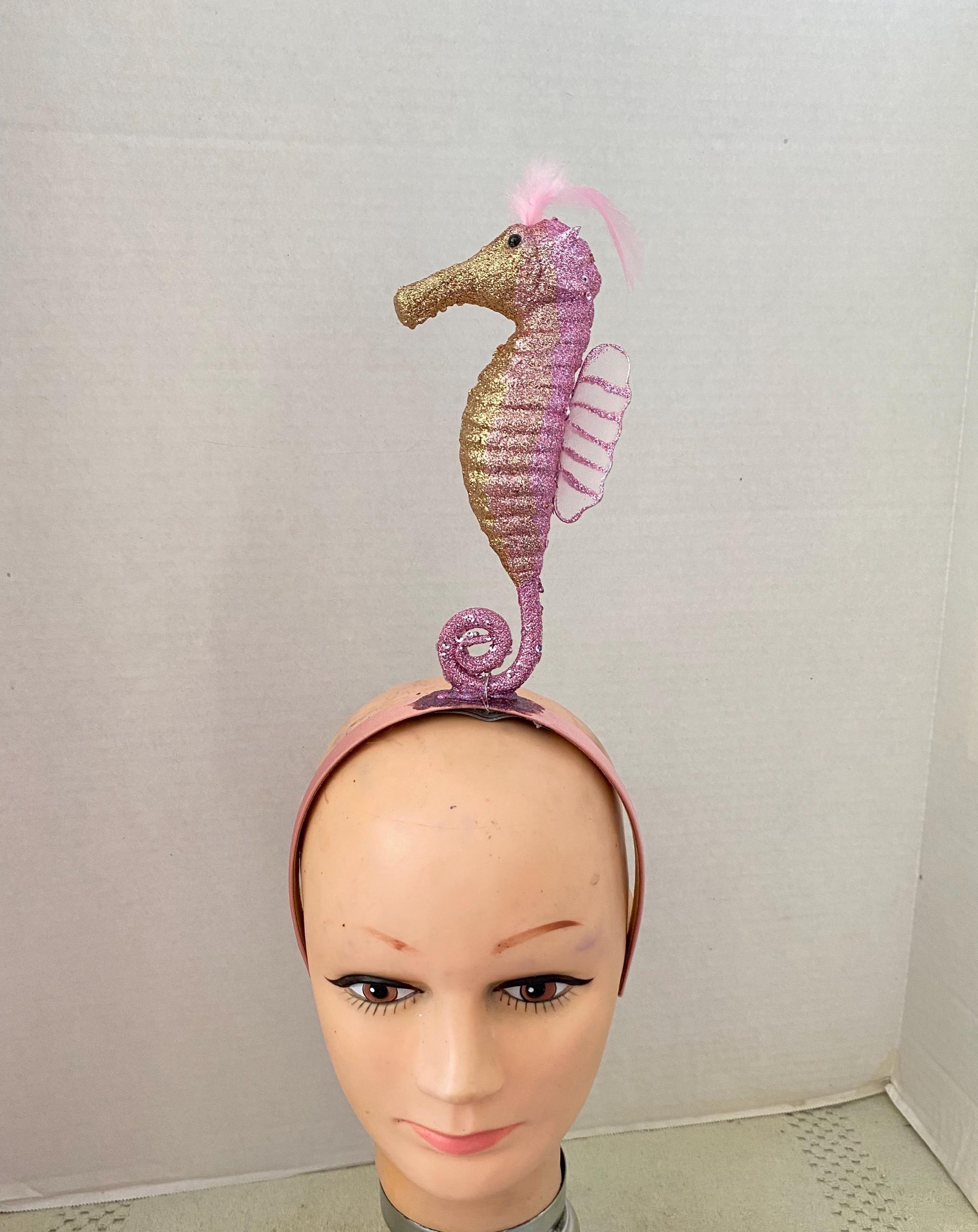 Shiny Pink & Gold Seahorse - Etsy display picture 2