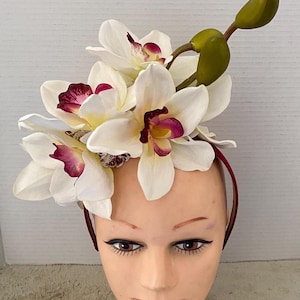 Cream Colored Orchid Headpiece