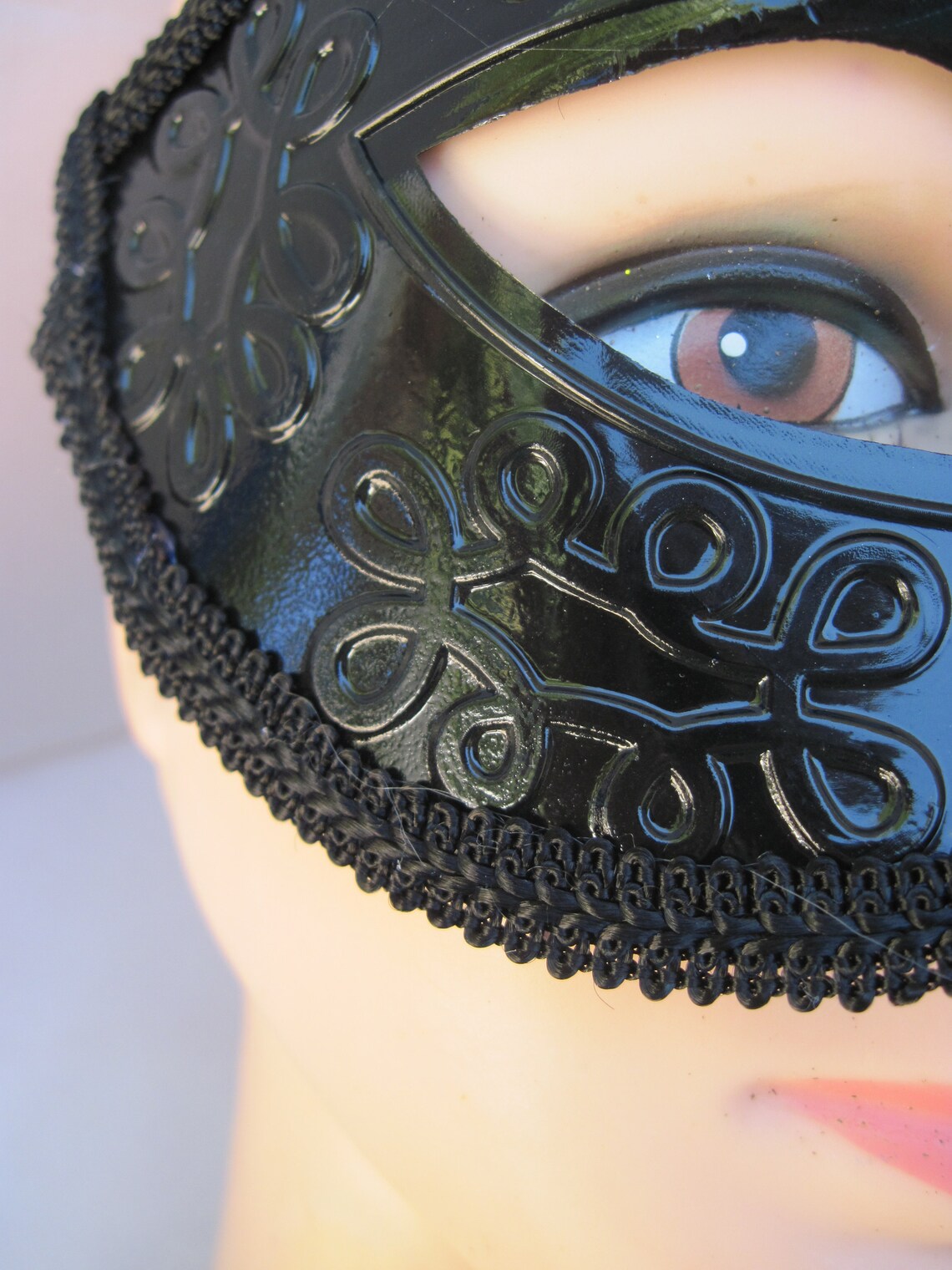 Mens Black Half Mask Etsy