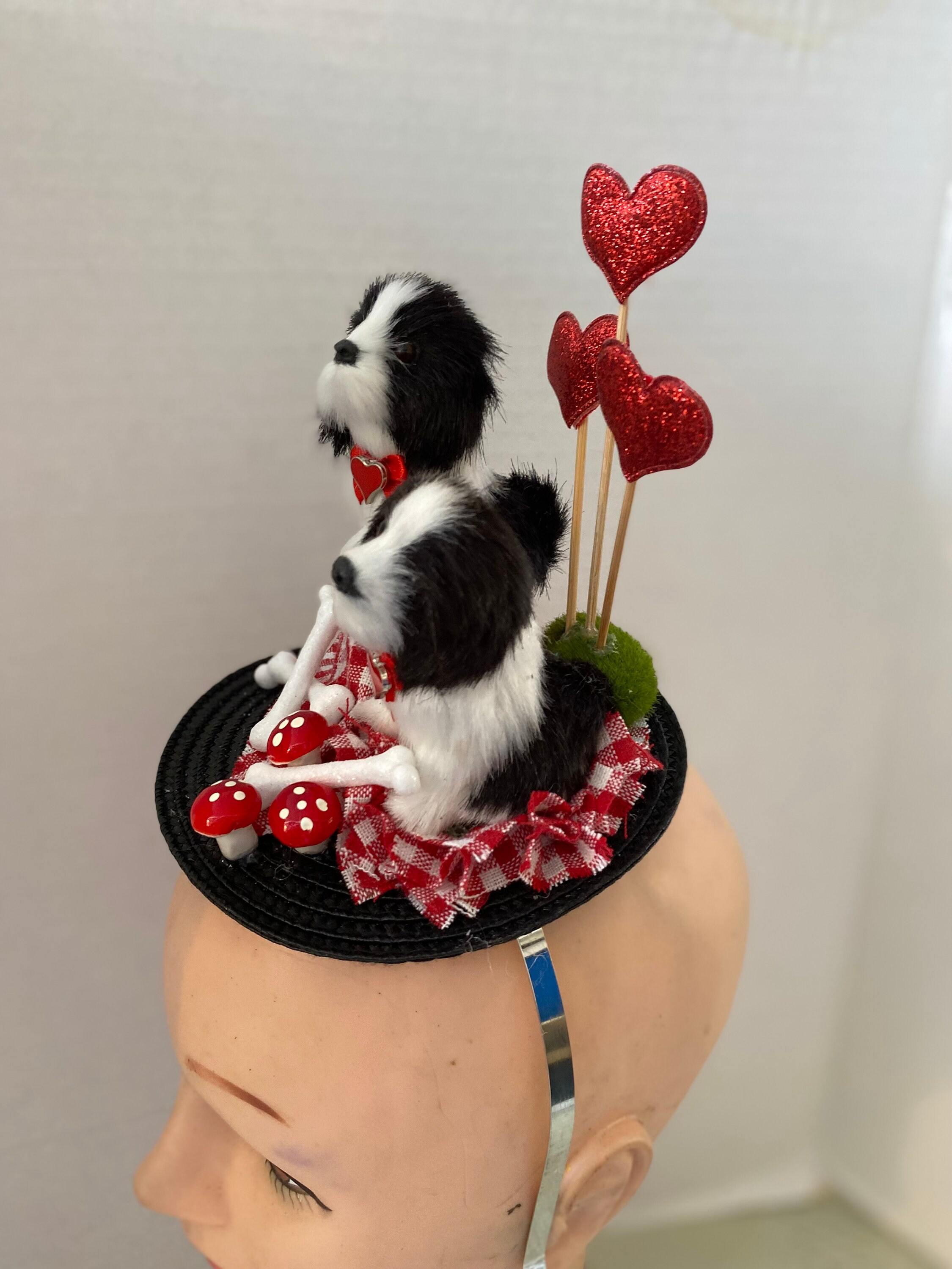 A Pair of Black & White Furry Dogs - Etsy