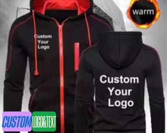 Sudadera con cremallera y logo personalizado: Chaqueta de invierno personalizada