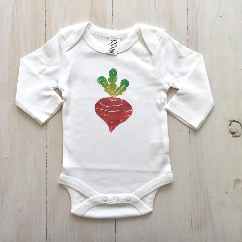 Beet Veggie Baby bodysuit organic baby clothes hippie vegan boy girl newborn clothing hipster foodie vegetable nature garden unisex romper