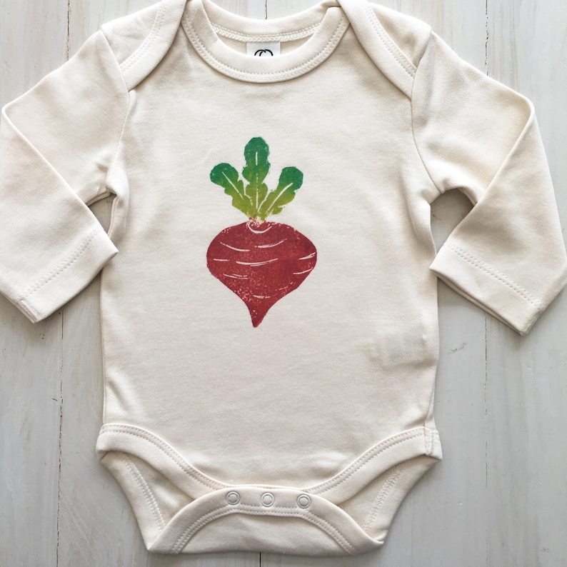 Beet Veggie Baby bodysuit organic baby clothes hippie vegan boy girl newborn clothing hipster foodie vegetable nature garden unisex romper