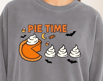 Comfort Colors® Pie Time Sweatshirt, Thanksgiving Shirt, Holiday Dessert Shirt, Fall Baking Shirt, Pumpkin Pie Lover Tee, Cozy Thanksgiving