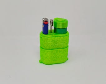 TEXTURED Translucent Bright GREEN 3D Printed TPU Thought-Out Dugout