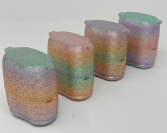 テクスチャード加工のパステルレインボーグラデーション3DプリントTPU製ダグアウト