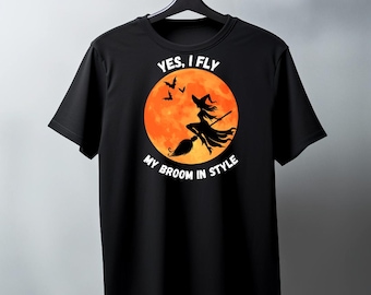 Camiseta divertida de bruja / Camiseta gráfica espeluznante de Halloween