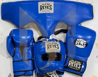 Set da boxe Cleto Reyes personalizzato, guantoni da boxe professionali, kit di allenamento con protezione per la testa e l'inguine
