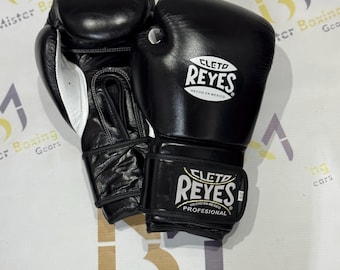 Handgjorda Cleto Reyes svarta boxningshandskar i kohud, sparring och träning.