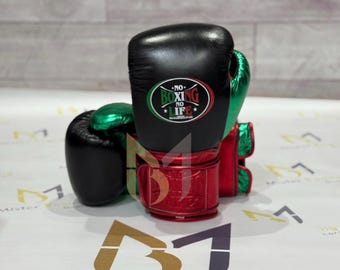 No Boxing No Life Gloves Cowhide Leather Sparring, Training, Customizable