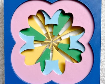 Kaleidoscope Stacking Game - Colorful Learning Board - Building Patterns - Preschool and Homeschool Resources