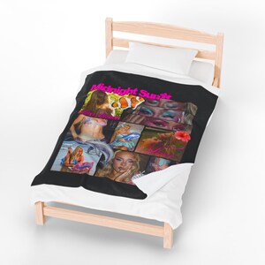 Midnight Sun Zara Larsson Velveteen Plush Blanket | beach, mermaid, glam visuals image 13