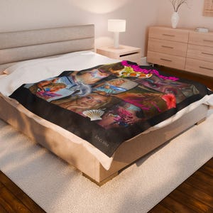 Midnight Sun Zara Larsson Velveteen Plush Blanket | beach, mermaid, glam visuals image 11