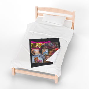 Midnight Sun Zara Larsson Velveteen Plush Blanket | beach, mermaid, glam visuals image 15