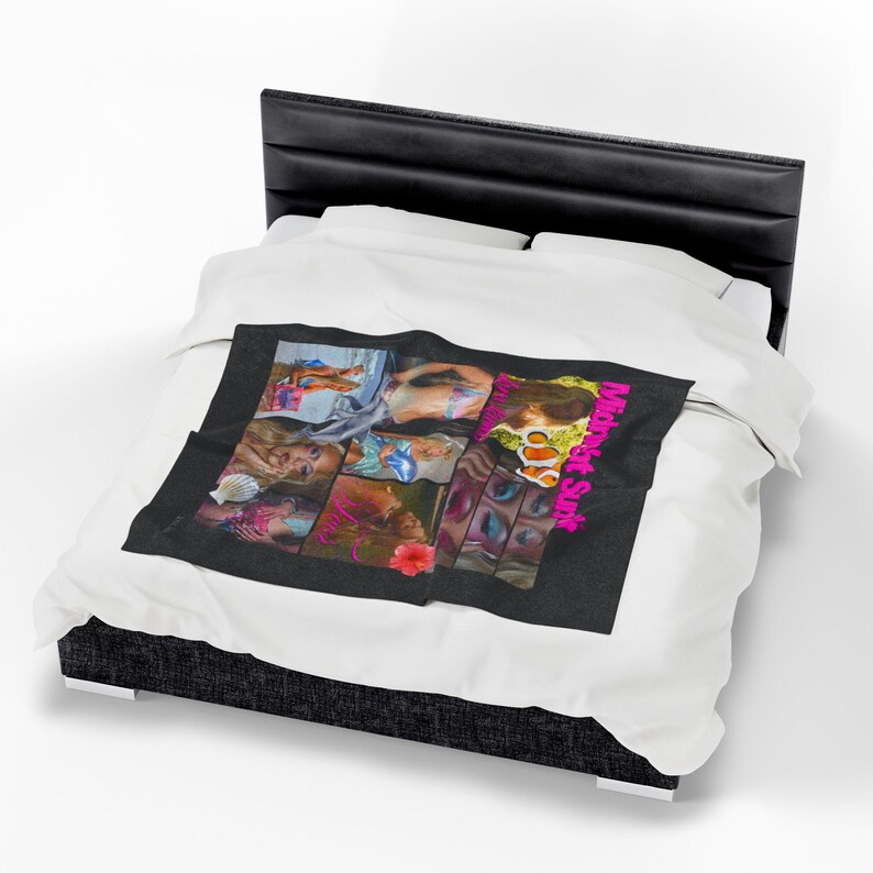 Midnight Sun Zara Larsson Velveteen Plush Blanket | beach, mermaid, glam visuals image 16