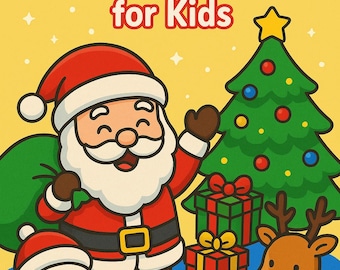 Christmas Coloring Book | 50 Festive Pages | Printable Holiday Activity for Kids & Adults