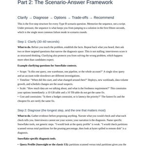 Snowflake Data Engineer Interview Playbook PDF | 44 Scenario Questions with Model Answers | Snowflake SQL Interview Prep Guide image 3