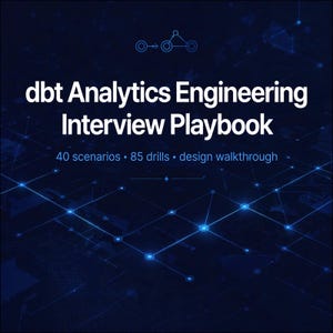 dbt 面接対策ガイド PDF | アナリティクス エンジニアリング面接対策 | 模範解答付きシナリオ問題 40問 | dbt データエンジニア