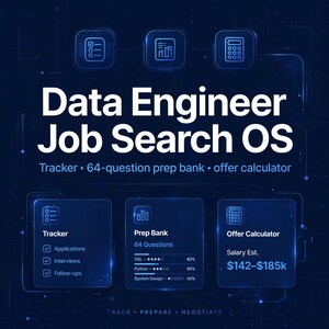 Jobsuche-Organizer für Data Engineers | App zur Interviewvorbereitung | Interviewfragen zu SQL, Python und Spark | Bewerbungs-Tracker (HTML)