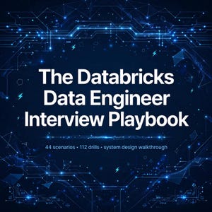 Databricks Data Engineer Interview Playbook PDF | 44 Scenario Questions with Model Answers | PySpark SQL Interview Prep Guide | DE Interview image 1