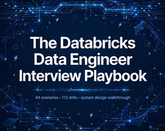 Databricks Data Engineer Interview Playbook PDF | 44 Scenario Questions with Model Answers | PySpark SQL Interview Prep Guide | DE Interview