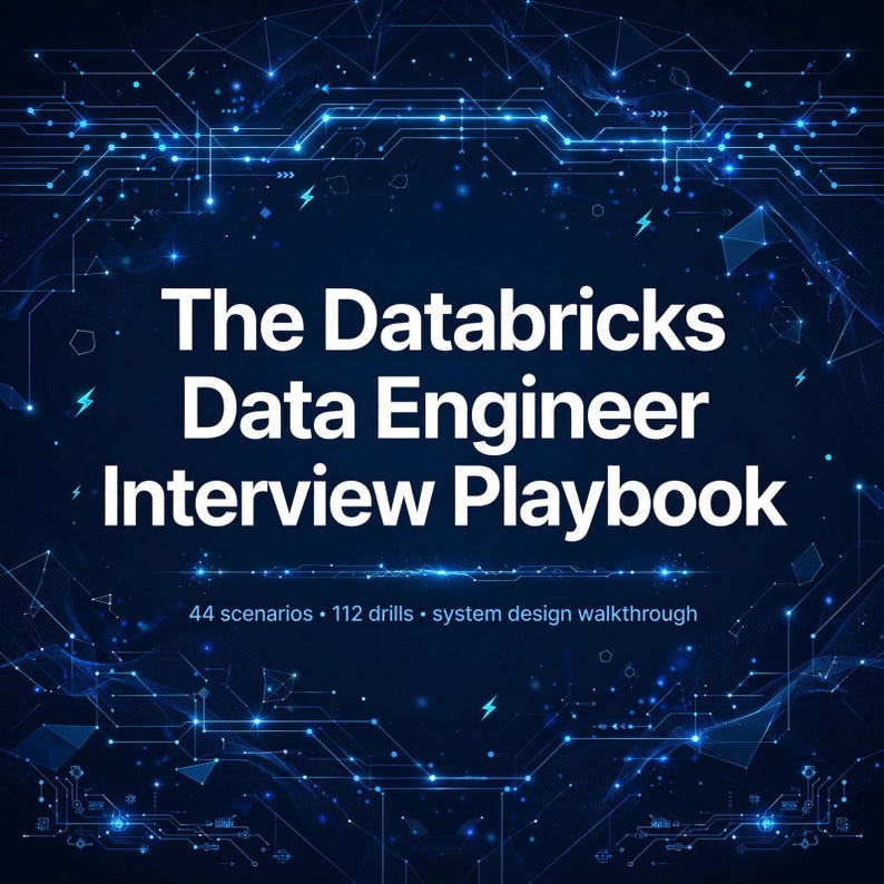 Databricks Data Engineer Interview Playbook PDF | 44 Scenario Questions with Model Answers | PySpark SQL Interview Prep Guide | DE Interview image 1