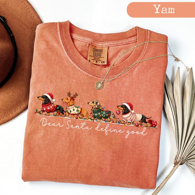 Dachshund Lover Shirt, Dear Santa Define Good Shirt, Funny Wiener Dog ...
