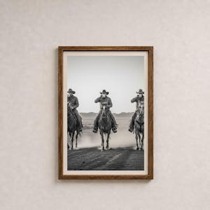 カウボーイコーヒーのウォールアート、ウエスタン風白黒プリント、面白い写真、バーポスター