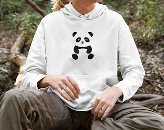 Minimalist Panda Line-Art Unisex Hoodie