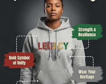 Legacy Champion Hoodie | Heritage Unity Fist, Empowerment Gift