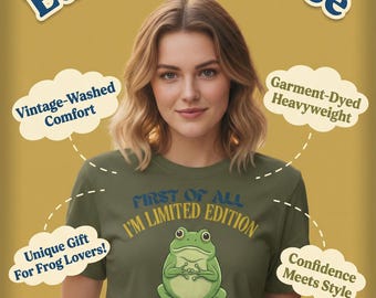 Limited Edition Frog Graphic T-Shirt, Garment-Dyed Heavyweight Tee