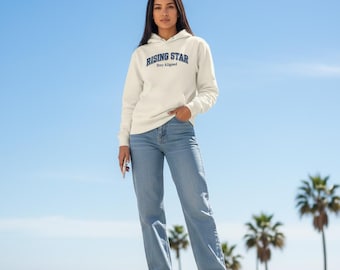 Rising Star Varsity Hoodie, Motivational Pullover