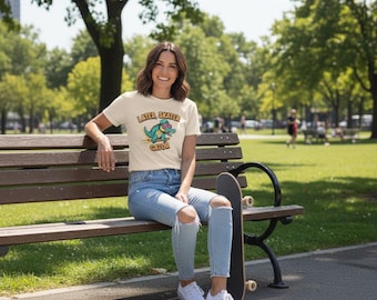 Retro Skater Alligator T-Shirt • Funny Cartoon Gator Graphic Tee