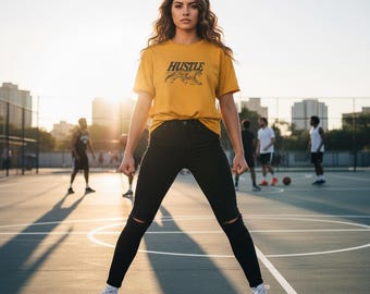 Hustle Motivation T-Shirt, Vintage Tiger Graphic Tee, Entrepreneur Gift, Unisex Garment-Dyed Streetwear Shirt