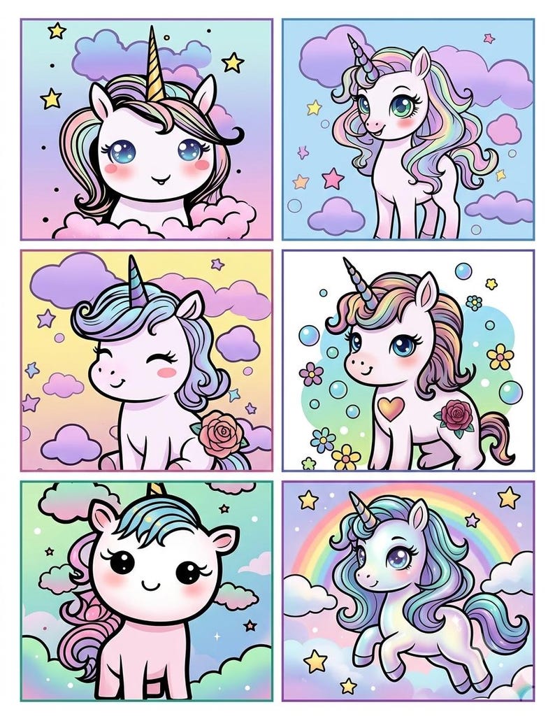 200 Unicorn Coloring Pages For Kids digital Download Etsy 200-unicorn-coloring-pages-for-kids-digital-download-etsy