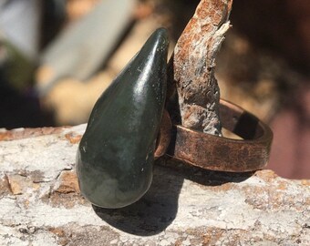 Big Sur Jade Ring: Size 7